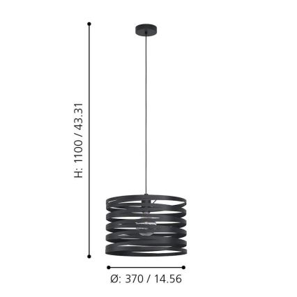 Eglo 99345 - Kattokruunu narulla CREMELLA 1xE27/40W/230V