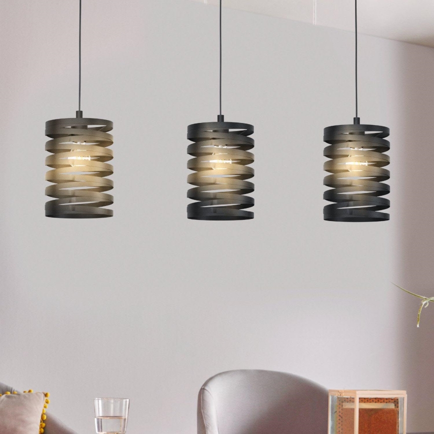 Eglo 99347 - Kattokruunu narulla CREMELLA 3xE27/40W/230V