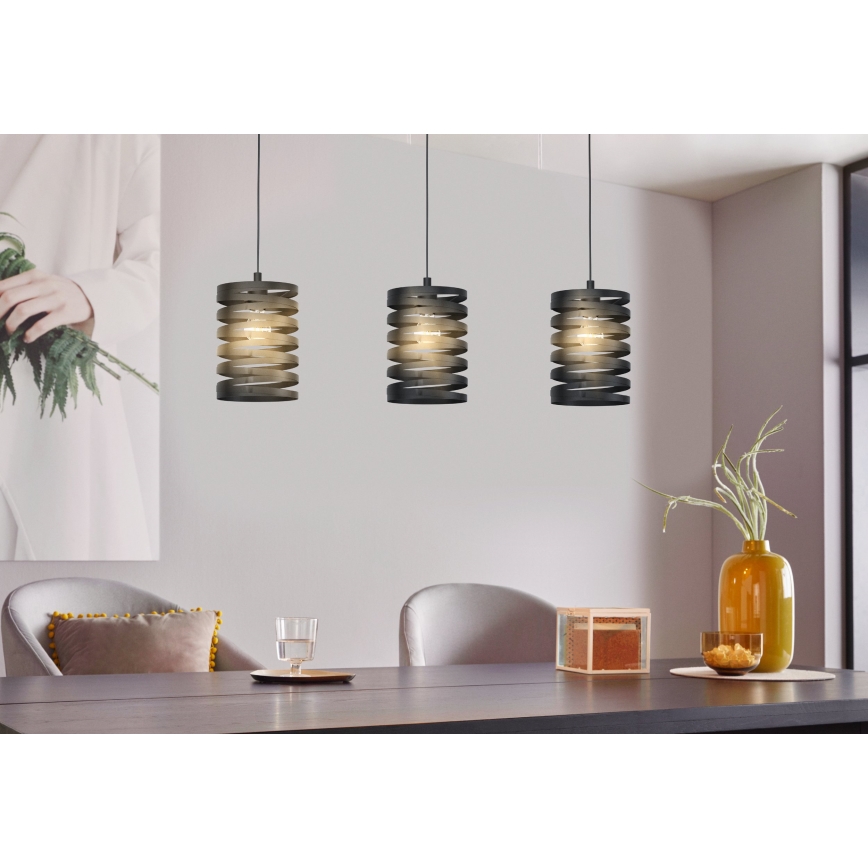 Eglo 99347 - Kattokruunu narulla CREMELLA 3xE27/40W/230V