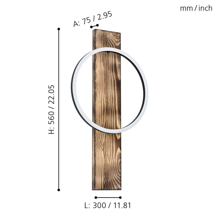Eglo 99353 - LED-seinävalaisin BOYAL LED/12W/230V