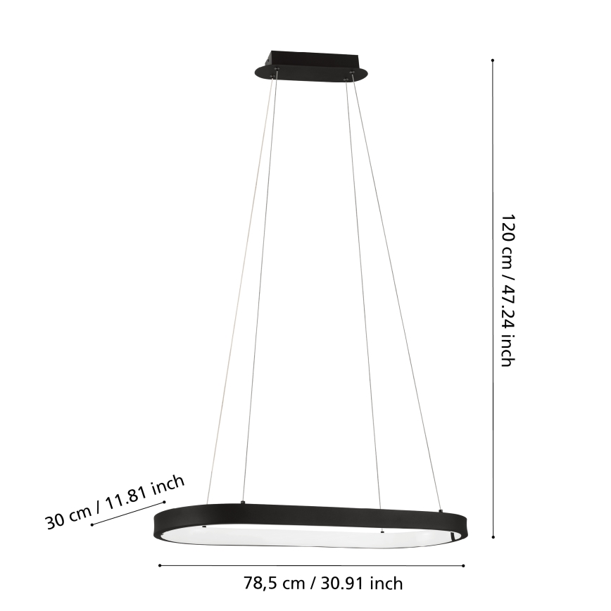 Eglo 99358 - LED-kattokruunu narussa CODRIALES LED/30W/230V