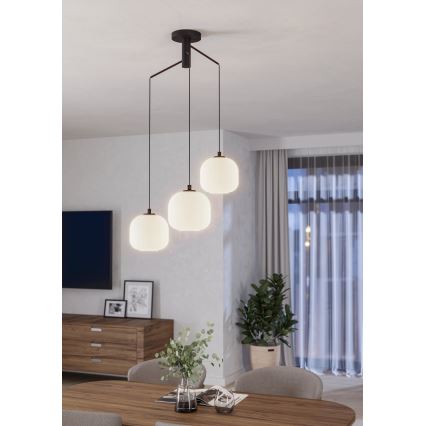 Eglo 99368 - Kattokruunu narulla MANTUNALLE 3xE27/40W/230V