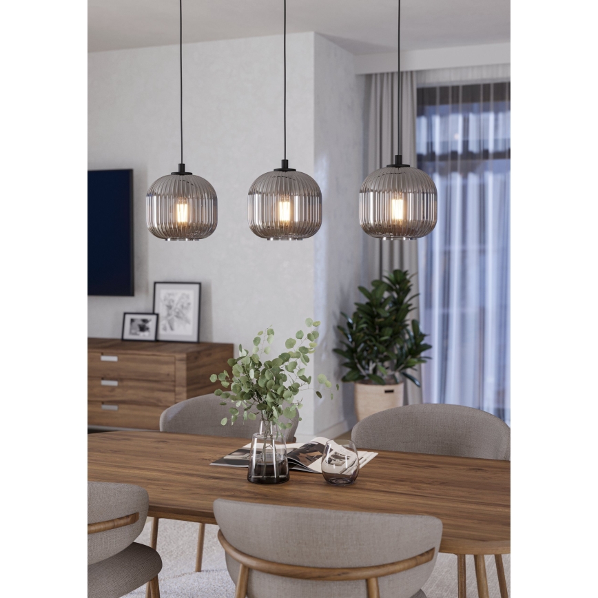 Eglo 99372 - Kattokruunu narulla MANTUNALLE 3xE27/40W/230V