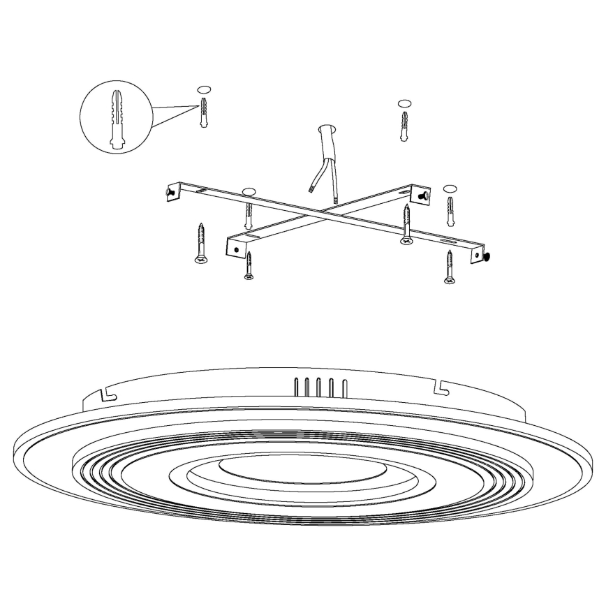 Eglo 99399 - LED-kattovalaisin REDUCTA 3xLED/16W/230V