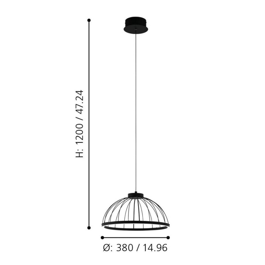Eglo 99401 - LED-kattokruunu narussa BOGOTENILLO LED/22W/230V