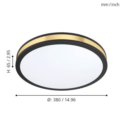 Eglo 99407 - LED-kattovalaisin PESCAITO LED/24W/230V