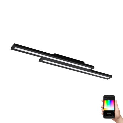 Eglo - Himmennettävä LED-RGB-kattovalaisin SALITERAS-C 2xLED/10W/230V