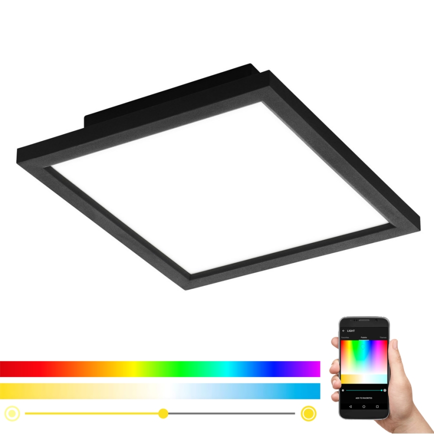 Eglo 99415 - Himmennettävä LED-RGB-kattovalaisin SALOBRENA-C LED/16W/230V + Kauko-ohjaus