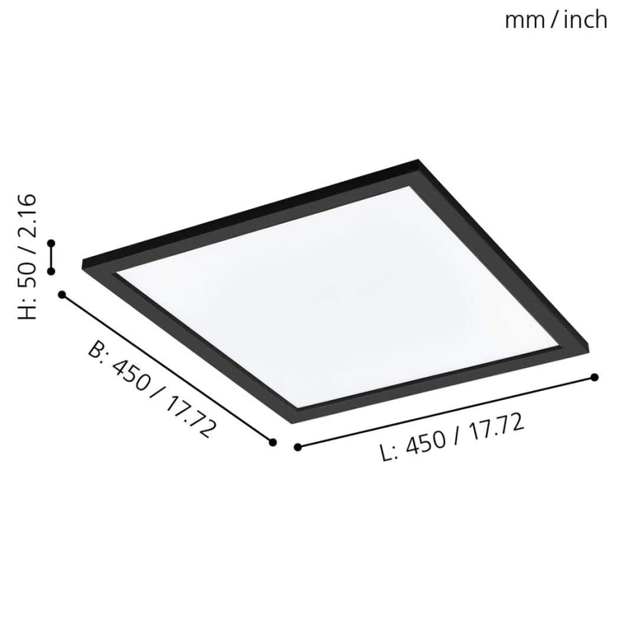 Eglo 99416 - Himmennettävä LED-RGBW-kattovalaisin SALOBRENA-C LED/20W/230V + Kauko-ohjaus