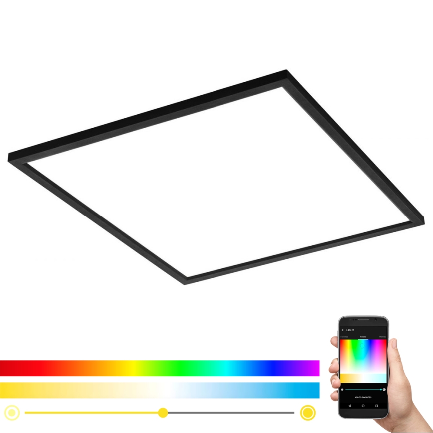 Eglo - Himmennettävä LED-RGB-kattovalaisin SALOBRENA-C LED/30,5W/230V + kauko-ohjaus