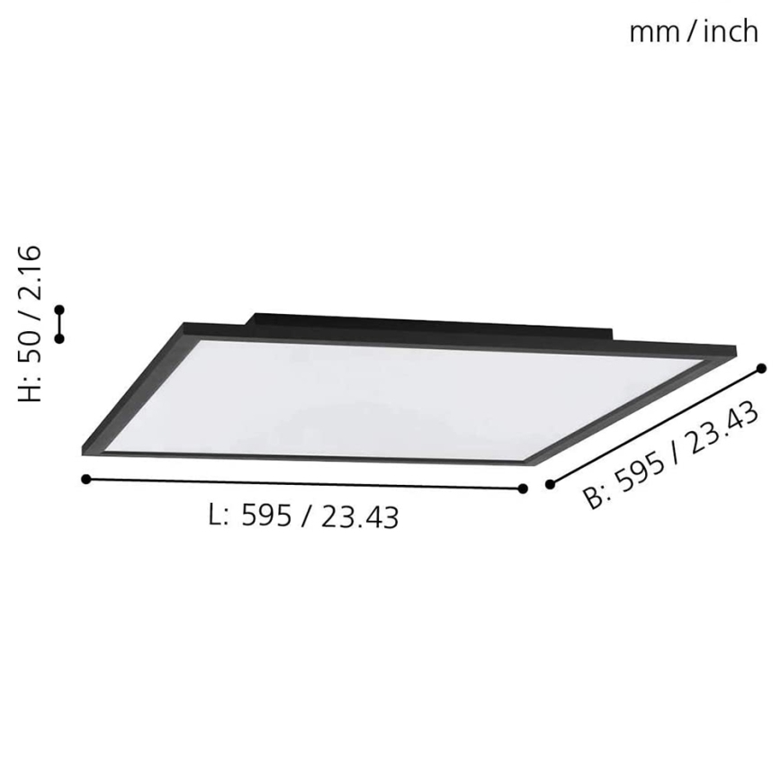 Eglo - Himmennettävä LED-RGB-kattovalaisin SALOBRENA-C LED/30,5W/230V + kauko-ohjaus