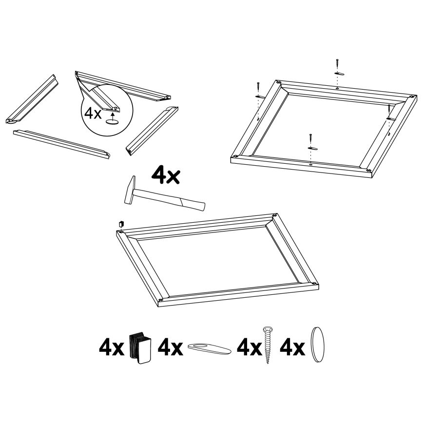Eglo 99422 - Runko kattovalaisimille SALOBRENA 450x450 mm