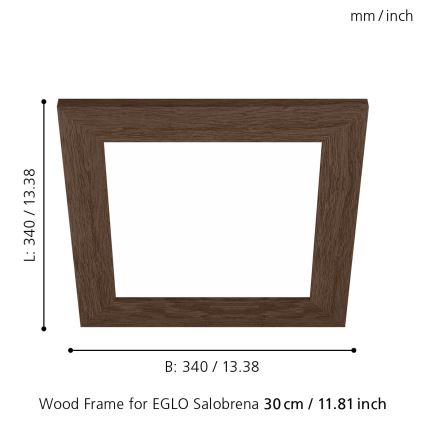 Eglo 99425 - Runko kattovalaisimille SALOBRENA 300x300 mm