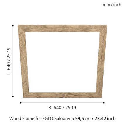 Eglo - Kehys valolle SALOBRENA 595x595 mm