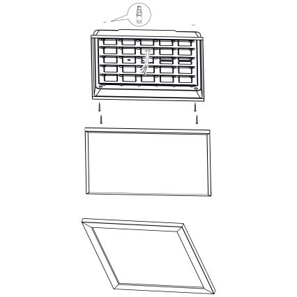 Eglo - LED-kattovalo LED/32W/230V 645x645 mm