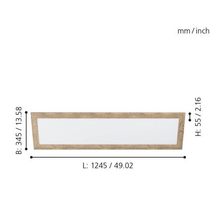 Eglo - LED-kattovalaisin LED/32W/230V 345x1245 mm