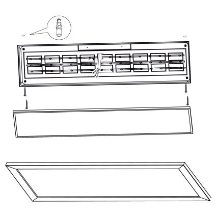 Eglo - LED-kattovalaisin LED/32W/230V 345x1245 mm