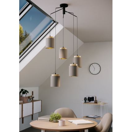 Eglo - Kattokruunu johdossa 5xE27/40W/230V hämähäkki
