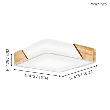 Eglo 99459 - Kattovalo GRIMALDINO 2xE27/28W/230V