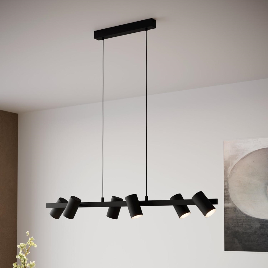 Eglo 99464 - Kattokruunu narulla GATUELA 6xE14/25W/230V