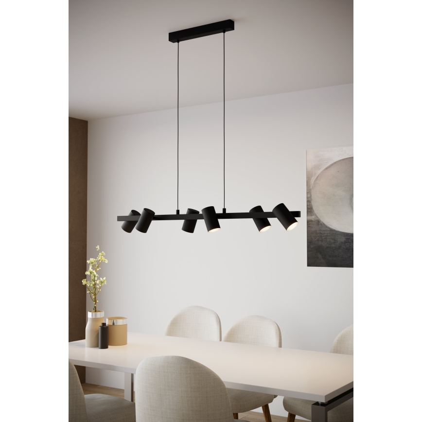 Eglo 99464 - Kattokruunu narulla GATUELA 6xE14/25W/230V