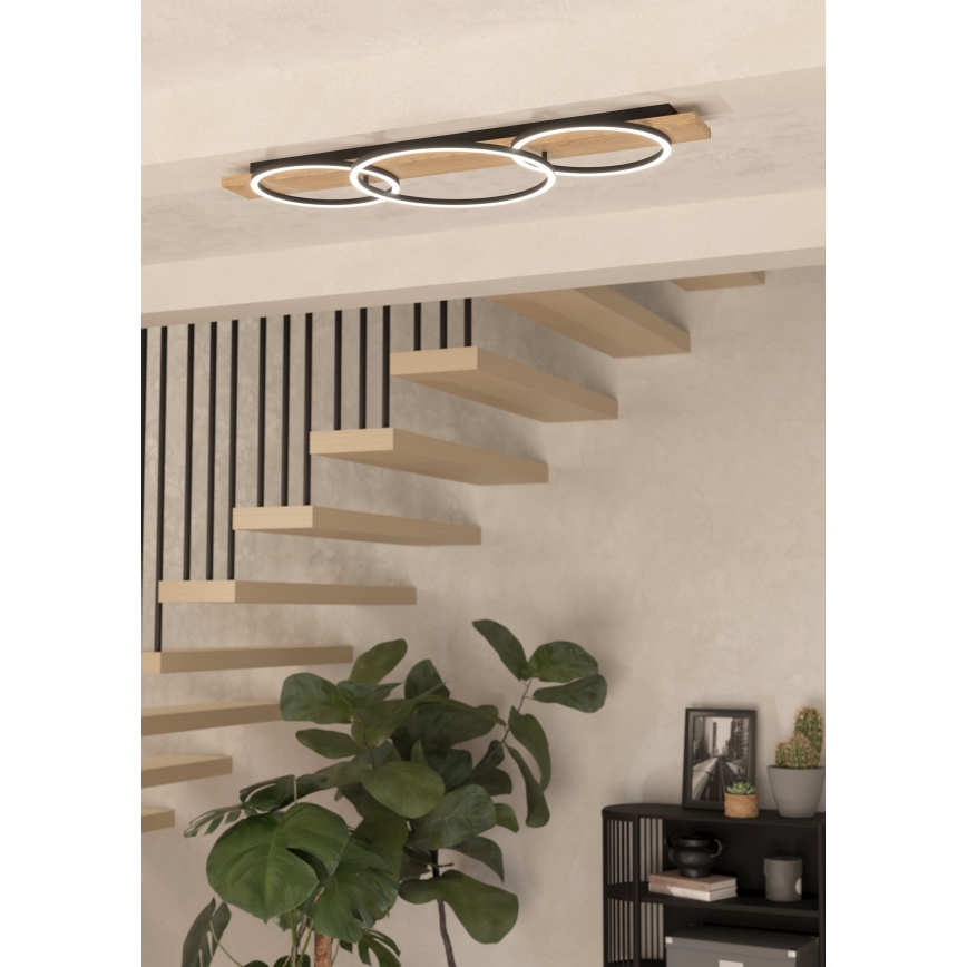 Eglo - LED-kattovalaisin 2xLED/12W/230V + LED/12W