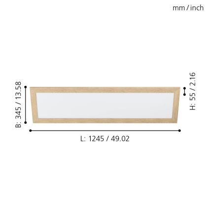 Eglo 99473 - LED-kattovalaisin PIGLIONASSO LED/32W/230V 345x1245 mm