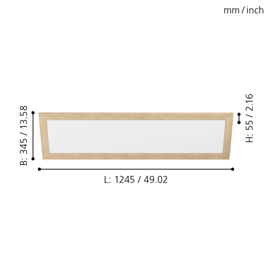 Eglo 99473 - LED-kattovalaisin PIGLIONASSO LED/32W/230V 345x1245 mm
