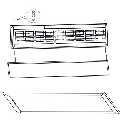 Eglo 99473 - LED-kattovalaisin PIGLIONASSO LED/32W/230V 345x1245 mm