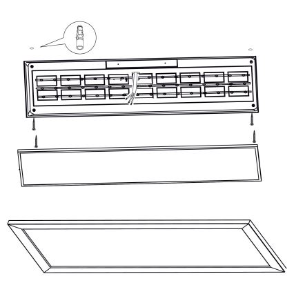 Eglo 99476 - LED Kattovalaisin PIGLIONASSO LED/32W/230V 345x1245 mm