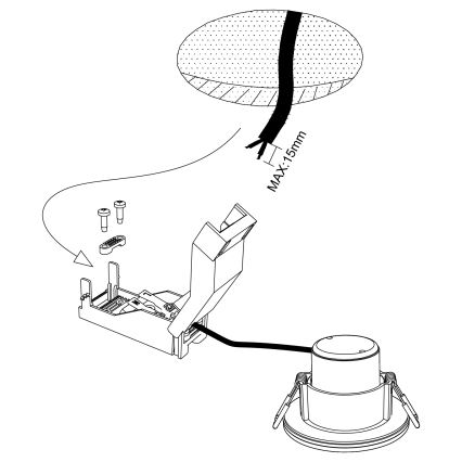 Eglo - LED Himmennettävä kylpyhuoneen upotettava valo LED/6W/230V 4000K IP44