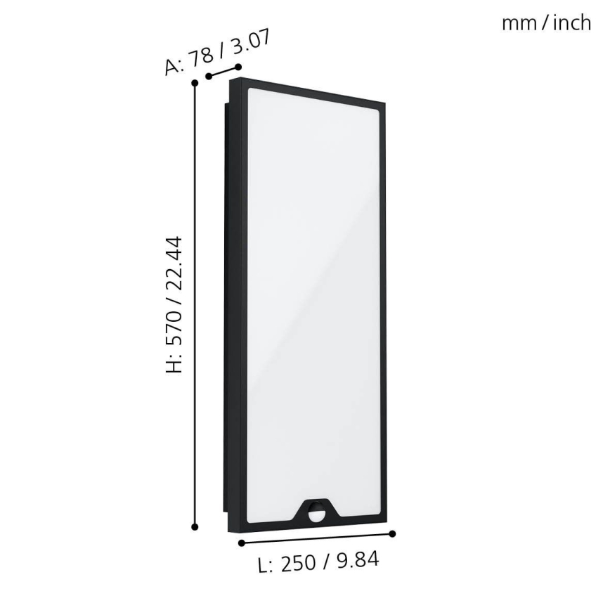 Eglo - LED Ulkoseinävalo sensorilla  LED/18,5W/230V IP44