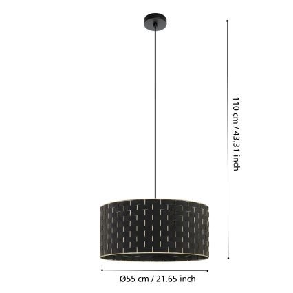 Eglo - Kattokruunu johdossa 1xE27/40W/230V d. 55 cm
