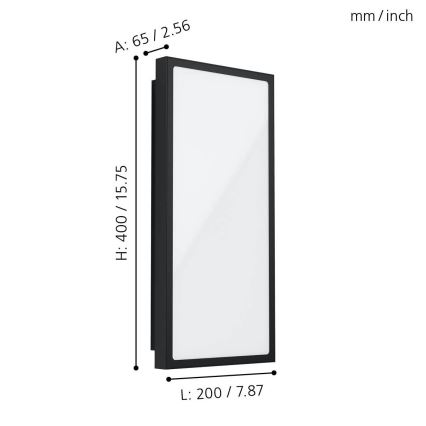 Eglo - LED-ulkoseinävalaisin LED / 16W / 230V IP44