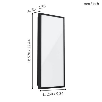 Eglo - LED-ulkoseinävalaisin LED / 18.5W / 230V IP44