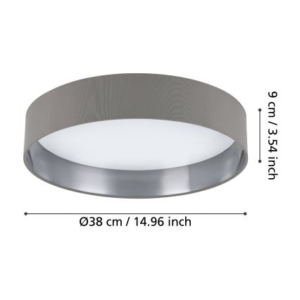 Eglo 99543 - LED-kattovalaisin MASERLO LED/24W/230V