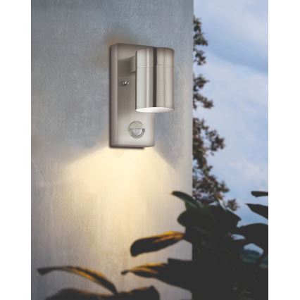 Eglo - LED-ulkoseinävalaisin anturilla 1xGU10 / 3W / 230V IP44