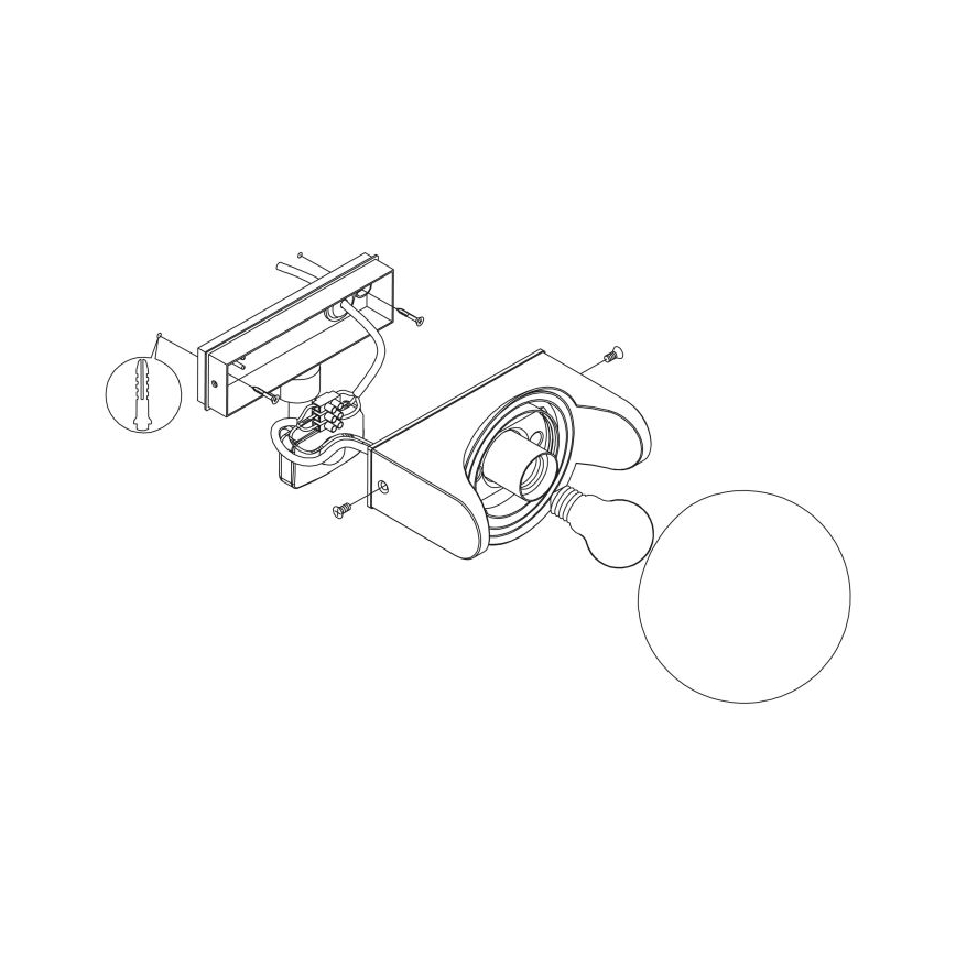 Eglo - Ulkoseinävalaisin anturilla 1xE27 / 15W / 230V IP44