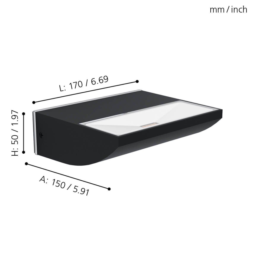 Eglo - LED-ulkoseinävalaisin LED / 10,5W / 230V IP44