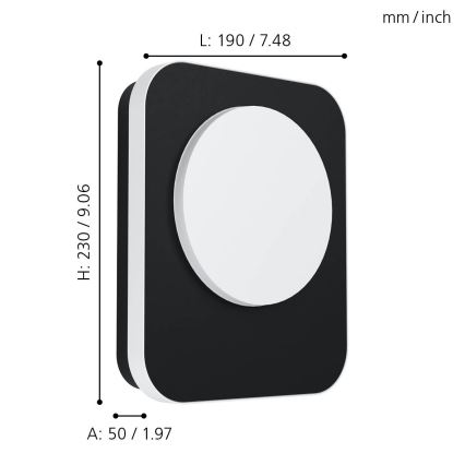 Eglo - LED-ulkoseinävalaisin LED / 9W / 230V IP44