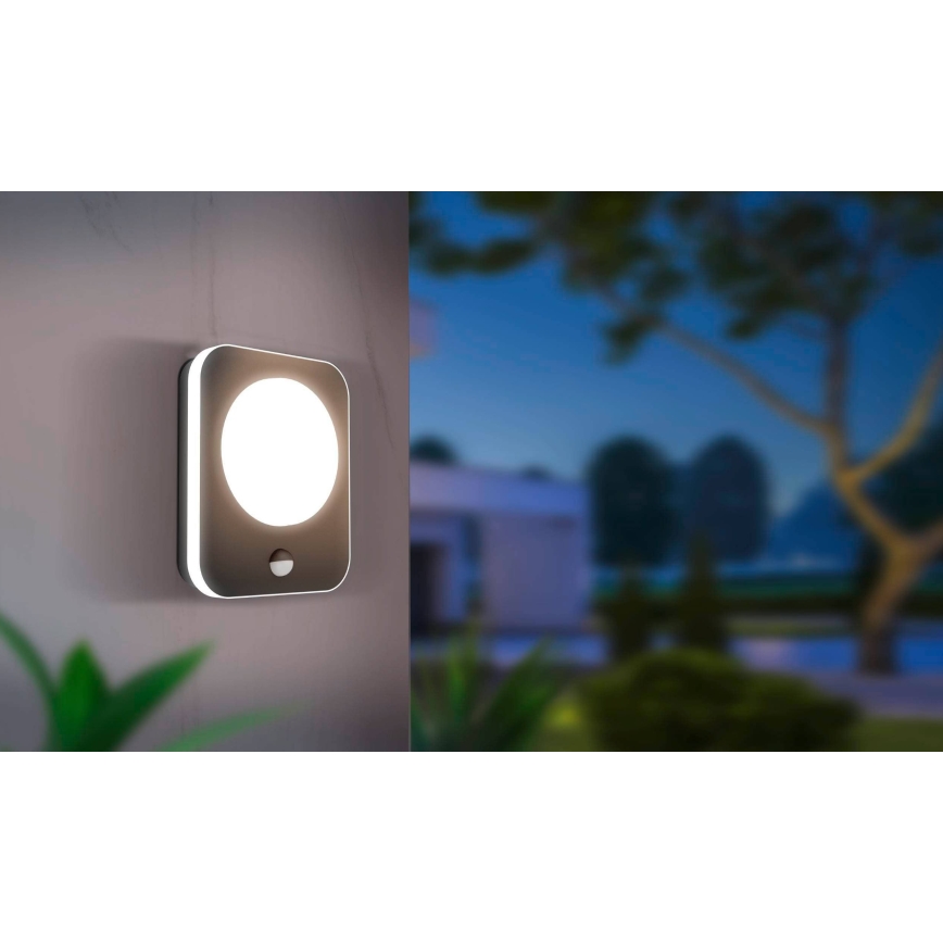 Eglo - LED-ulkoseinävalaisin anturilla LED / 9W / 230V IP44