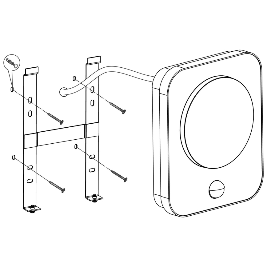 Eglo - LED-ulkoseinävalaisin anturilla LED / 9W / 230V IP44