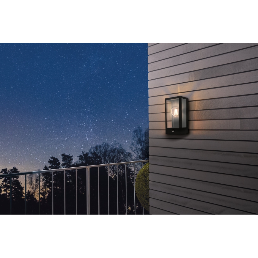 Eglo 99587 - Ulkoseinävalaisin sensorilla ALAMONTE 1xE27 / 60W / 230V IP44
