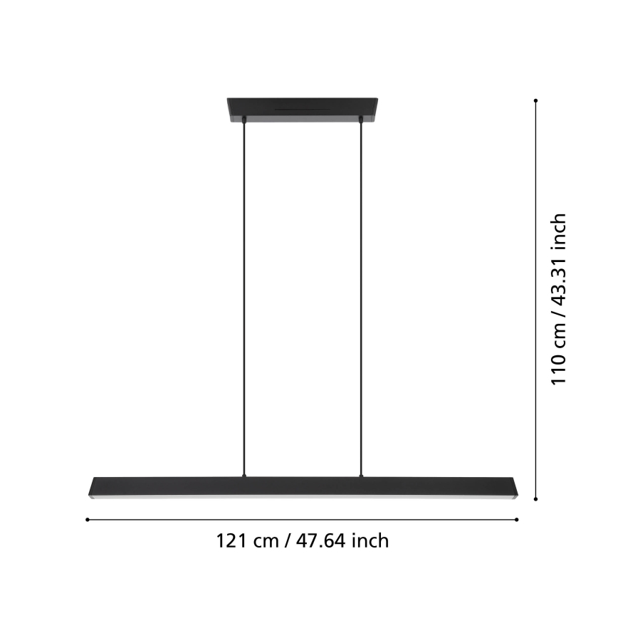 Eglo - LED RGBW Himmennettävä kattokruunu johdossa LED/35W/230V ZigBee