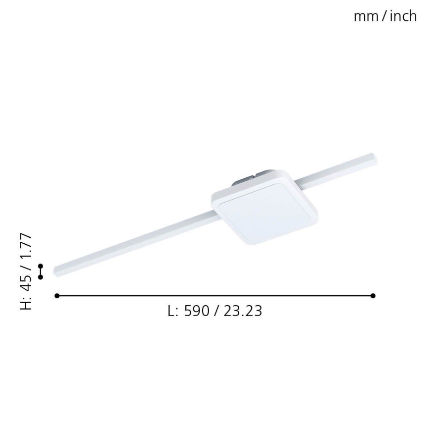 Eglo - LED-kattovalo 1xLED/6,3W/230V + 1xLED/5,4W