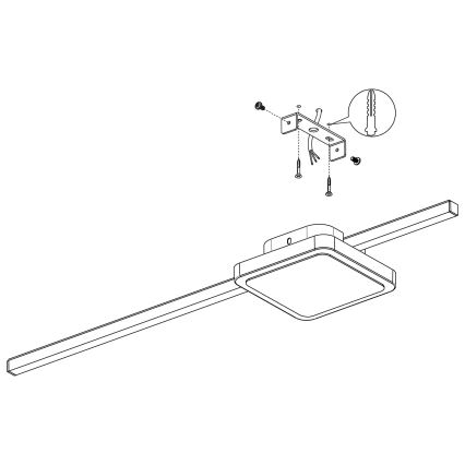 Eglo - LED-kattovalo 1xLED/6,3W/230V + 1xLED/5,4W