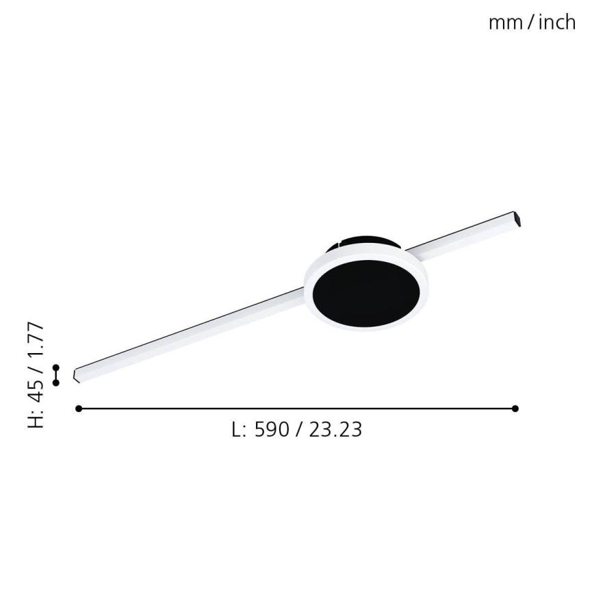 Eglo - LED-kattovalo 1xLED/6,3W/230V + 1xLED/5,4W