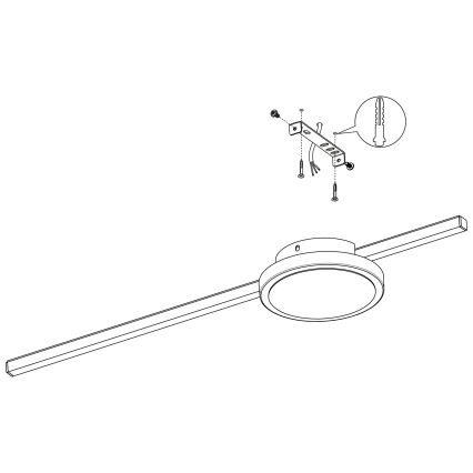 Eglo - LED-kattovalo 1xLED/6,3W/230V + 1xLED/5,4W