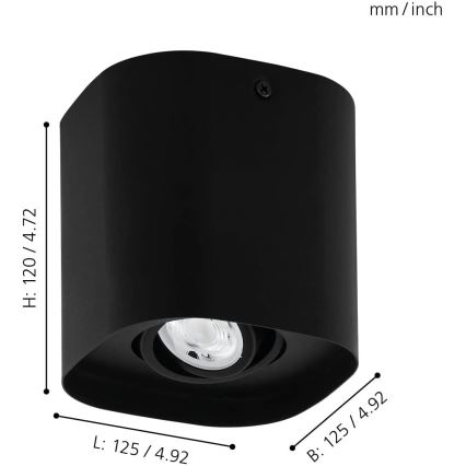 Eglo - LED RGBW himmennettävä kohdevalaisin 1xGU10/5W/230V ZigBee