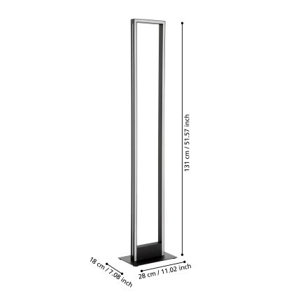 Eglo - Himmennettävä LED-lattiavalaisin LED/33W/230V 2700-6500K